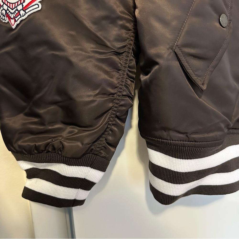 Alpha Industries New Era LA Dodgers MA-1 Bomber Jacket Men’s 2XL Burn Wood Brown - Picture 7 of 13